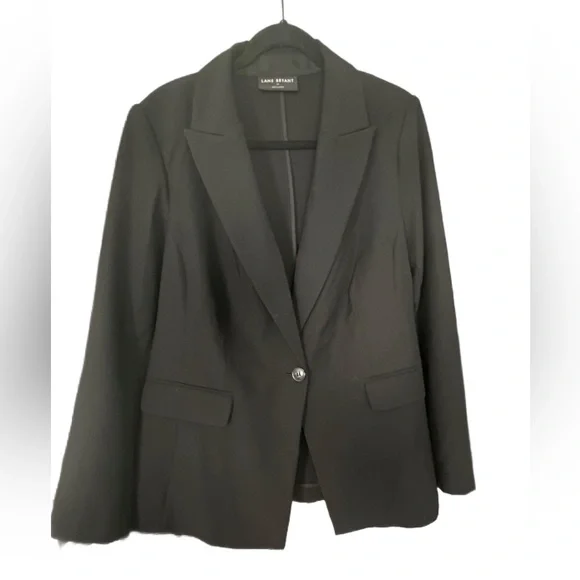 Like New! Lane Bryant Perfect Drape Blazer, Size 14, Black - Picture 6 of 8